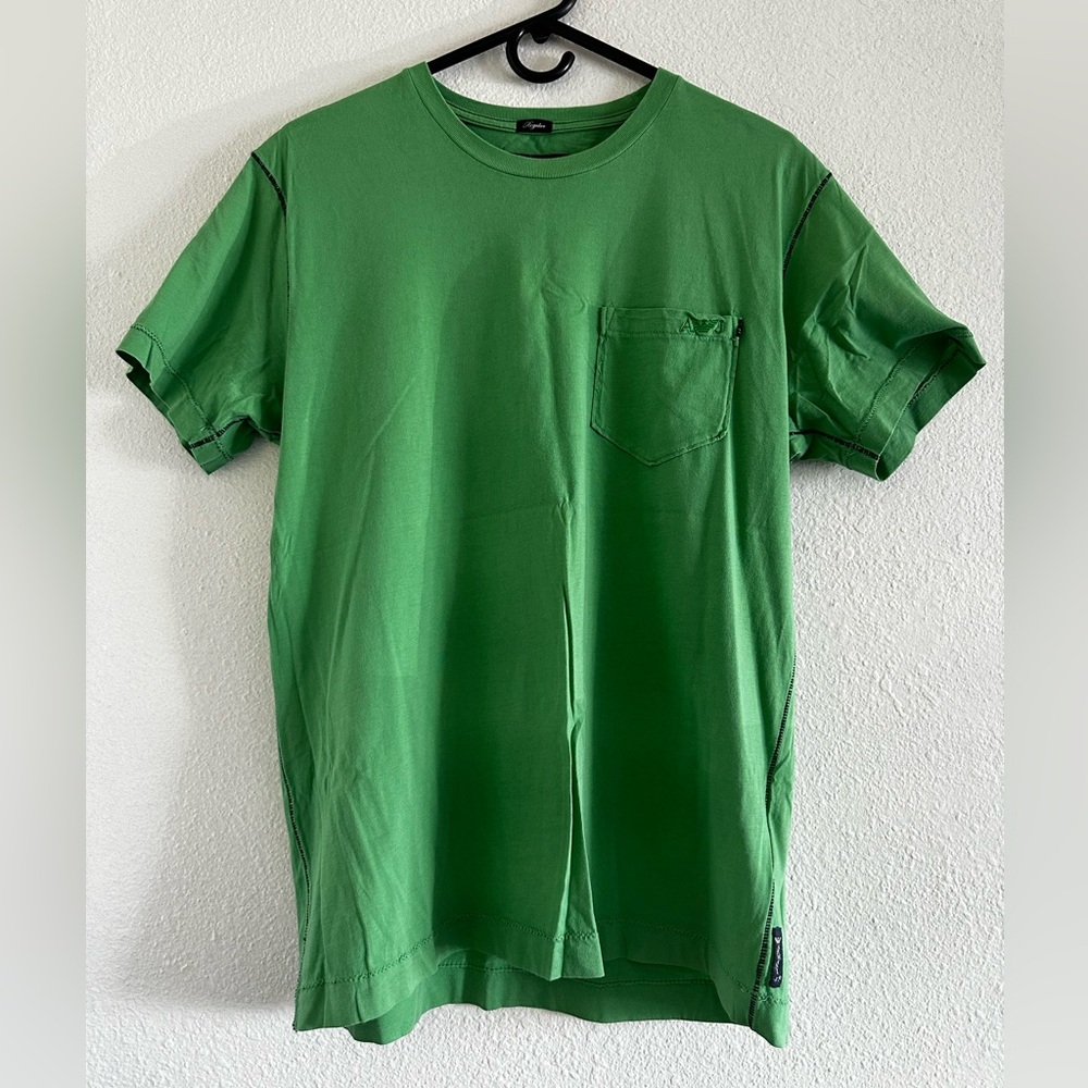 Armani jeans t shirt, light green size medium
